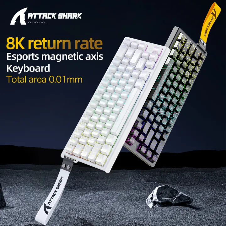 ATTACK SHARK | X68HE ATTACK SHARK Magnetic Gaming Keyboard Mechanical Wired for Pro Gaming 0.01mm Rapid Trigg 8000Hz SOCD/Rs 0.125ms 128K Rate