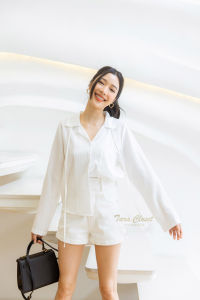 [ส่งเร็วพิเศษ!] ZO051 TARA Shirt เสื้อเชิ้ต แขนยาว กระเป๋าหน้า แต่งกระเป๋าข้าง มีดีเทลสายเชือก เนื้อผ้าคอตตอน100% ทรงสวย ใส่สบาย ไม่ร้อน