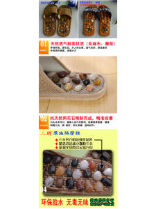 Couples Anti-Slip Cotton Slippers Massage Pebble Sole Home Comfort Shoes Womens Foot Bottom Health Care Summer Indoor Slippers