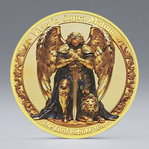 Saint Michael The Archangels Golden Plated Souvenir Coin Guardians of Christian Beliefs Collection Coin