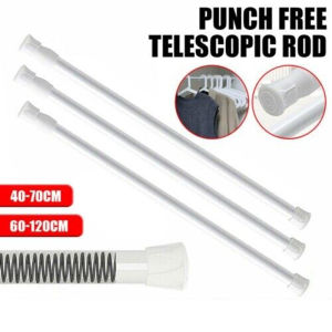 Telescopic Rod Multi Purpose Household Durable Spring Adjustable Punch-free Bathroom Product for Hanging Shower Curtain Wardrobe