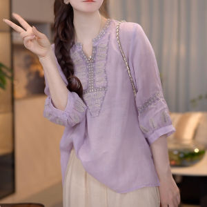 Shalldoer | Áo Thun Blouse Tay Ngắn Dễ Thương Thời Trang