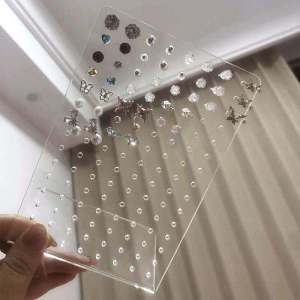 Acrylic Jewelry Earring Display Stand Storage Transparent Luxury Sensation Board Shelf Organizer Ins Style Fashion Accessory