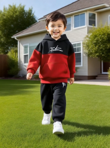 Setelan Hoodie Anak Laki Laki Usia 1 - 6 Tahun Motif Dude