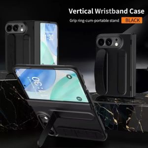 For iPhone Duo Case Luxury Wristband Strap Invisible Bracket For iPhone Duo 18 Ultra 18 Fold With S Pen & Built-in Front Film