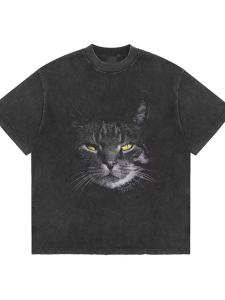YEBO | Oversized Summer Vintage Cat Print T-Shirt
