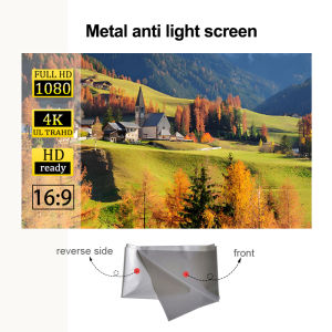 A projection screen that allows for clear viewing during the day with a metal anti glare screen thats not afraid of reflection