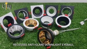 Recessed Anti-Glare Spotlight Anti Glare Downlight Eyeball Black Chrome / Rose Gold / Silver / White Reflector GU10