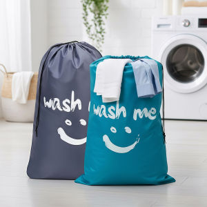 Large capacity travel laundry bag foldable laundry basket with drawstring closure tear resistant laundry organizer.zwq