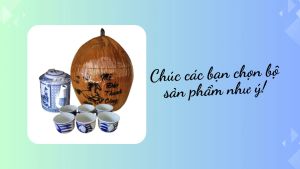 Bộ bình ủ trà trái dừa khắc "Mã đáo thành công" / Bình trà 04 - 09 lít / Giữ ấm 3 - 6 giờ / Sản phẩm sản xuất thủ công trứ danh xứ dừa Bến Tre