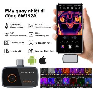 Camera Ảnh Nhiệt Di Động Android IOS 192x192 Type-C Dùng Cho Thiết Bị Năng Lượng Mặt Trời Phát Hiện Lỗi Sưởi Ấm Đường Ống