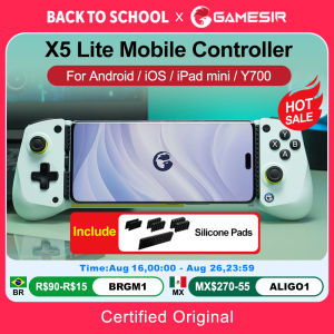GameSir X5 Lite Mobile Phone Gamepads for iPhone 16 15 Series iPad Mini Android Tablet Controller Hall Effect Joysticks Design
