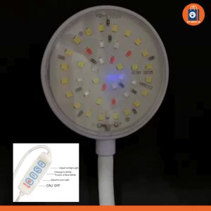 USB Round Clamp Lamp 5W and 7W for Small Tanks White Light Tricolor Light Blue White Light