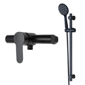 Single Function Black Stainless Steel Painted Shower Faucet
