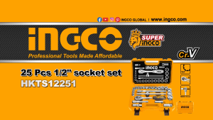 INGCO 25PCS 1/2" SOCKET SET | SQUARE DRIVE | HKTS12251
