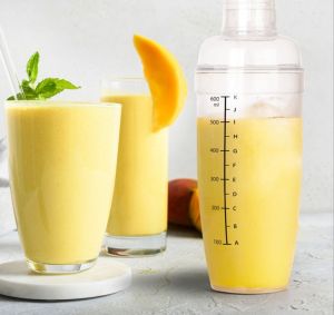 Bình lắc pha chế trà sữa cocktail chia vạch thể tích có 3 size 320ml 460ml 600ml nhựa Cao cấp nguyên sinh