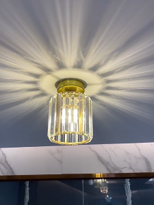 โคมไฟเพดานคริสตัลหรูหราทันสมัย ​​โคมไฟทางเดินห้องนอน โคมไฟห้องนั่งเล่น โคมไฟทางเดินระเบียง โคมไฟห้องแต่งตัว โคมไฟนอร์ดิก