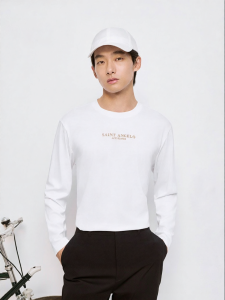Print Logo Business Casual Long Sleeve T-shirt