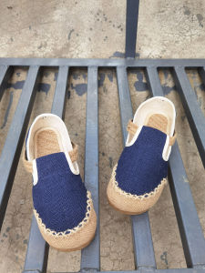 Giày Gai Dầu Thủ Công Vân Nam Giày Bện Cói Thường Ngày Giày Vải Bố Cổ Thấp Giày Nam Lười Lười Giày Vải Lanh Phong Cách Trung Quốc