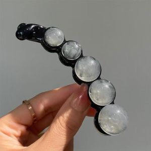 2025 New Korean Retro Ball Banana Clip Korean Style Hairpin Vertical Back Of Head Solid Color Hairpin Elegant And Elegant