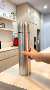 Termos Stainless Kapsul Free Sarung 1000ML Vacuum Flask Stainless Thermos Air HOT & COLD