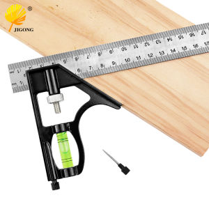 12" 300mm Precise Stainless Steel Combination Spirit Level Aluminium Durable Adjustable Angle Square Measuring Tools Set