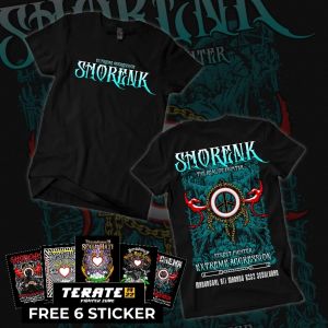 KAOS PSHT DESAIN TERBAIK SHORENK BIRU SABLON DEPAN TULISAN POLOS | BELAKANG SABLON CORAK BIRU | DISTRO KUALITAS PREMIUM FREE STICKER