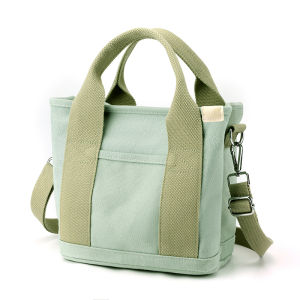 Multi-compartment Canvas Handbag