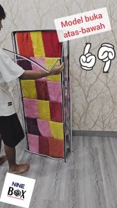 NINE BOX RAK GANTUNG PENYIMPANAN JILBAB ANTI DEBU DENGAN SARUNG PLASTIK TRANSPARAN Model Gantung Dari Bahan Besi Variasi 1 Set Dan Sarung Saja - Lazada