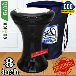 Dumbuk Darbuka Kayu 8.inch Hitam Glos