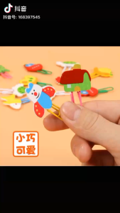 12pcs Cartoon Animals Wooden toy Paper Clip Note Mark Bookmark Stationery Gift Children Kids