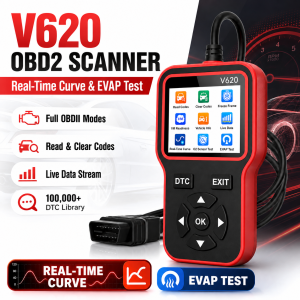 Máy Quét Chẩn Đoán OBD2 V620 Đọc Và Xóa Mã Lỗi Kiểm Tra Độ Sẵn Sàng I/M Phù Hợp Với Nhiều Loại Xe Công Cụ Chẩn Đoán Thông Tin Xe.