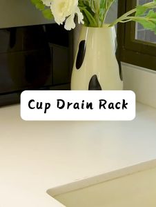 304 Stainless Steel Water Cup Rack High-End Appearance Kitchen Tableside Upside-Down Cup and Bottle Drain Rack