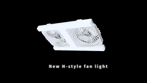 [Free Lamp Holder] E27 Silent Double Row Fan Light 60W with Remote Control Tri-color Adjustable Light Home Fan light 风扇灯