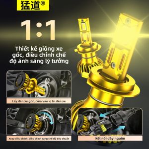 MENGDAO | Đèn LED Siêu Sáng Cho H1 H7 H4 9012 H11
