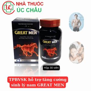 Great Men giúp bổ thận tráng dương hỗ trợ tăng cường sinh lý nam Hộp 30 Viên