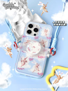 Buddy Original Cute Rabbit Angel Phone Case for  14Pro Max 15Pro Max 13Pro Max Eco Friendly Acrylic Protective Cover