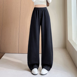 High Waist Loose Casual Jeans Womens Autumn New Style Banana Pants Slim Fit Drapey Wide Leg Pants Cotton Polyester Blend