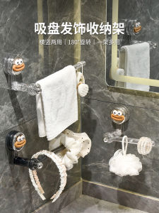 Bathroom Wall Mounted Hair Ties Clips Storage Rack Shark Clamp Elastic Band Holder Luxury Pure Color Plastic Organizer