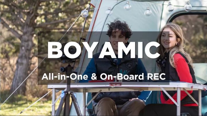 BOYA BOYAMIC ไมค์ไร้สาย ไมค์กล้อง ไมค์อัดเสียง ไมค์ตัดเสียงรบกวน สำหรับ Vlog Live Stream iPhone Android DSLR