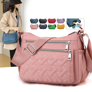 MORNA Womens Shoulder Crossbody Bag Waterproof Solid Color Black Pink Casual Handbag Messenger Bag