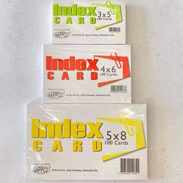 INDEX CARD 5X8100'S Lazada PH