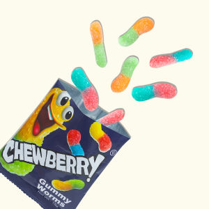 [BUY 1 TAKE 1] COD Chewberry Gummy Worms 6s Sugarcoated Fruity Snack Candy for Lootbags Birthdays Party and Pangtindahan - Sweet and Sour Fruity Blend - Bonbon Wholesale