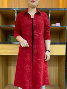 Slim Fit Fashionable Light Jacket 2023 New Style Polo Collar Single Button Long Sleeve Coat for Middle-Aged And Elderly Women