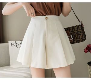 กางเกงขาสั้นผู้หญิงทรงหลวมเอวสูงสไตล์เกาหลี กางเกงขายาวทรงหลวมสำหรับใส่ไปทำงานในฤดูร้อน ทรงหลวม ทรงหลวม ทรงหลวม