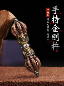 Large Size Pure Copper Silver Assembly Tibetan Style Handheld Vajra Buddha Statuette Home Decorative Ornaments Playthings