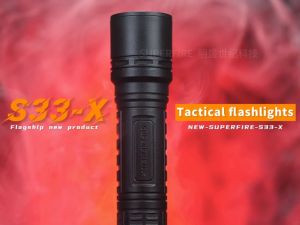 Superfire S33-X Lampu Suluh LED Rechargeable Portable Flashlight Strong Bright Mini Flashlight