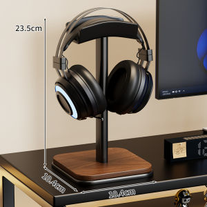 QINQI | Computer Desktop Real Wood Headphone Stand