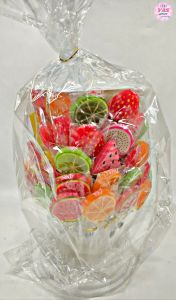 60pcs FRUIT COMBINATION LOLLIPOP/loot bag fillers / paninda / giveaways party favors.