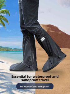MONLEYTA | Desert Sandproof Waterproof Shoe Covers Outdoor Hiking Beach Sliding Childrens Sand Protection High Top PVC Shoe Covers